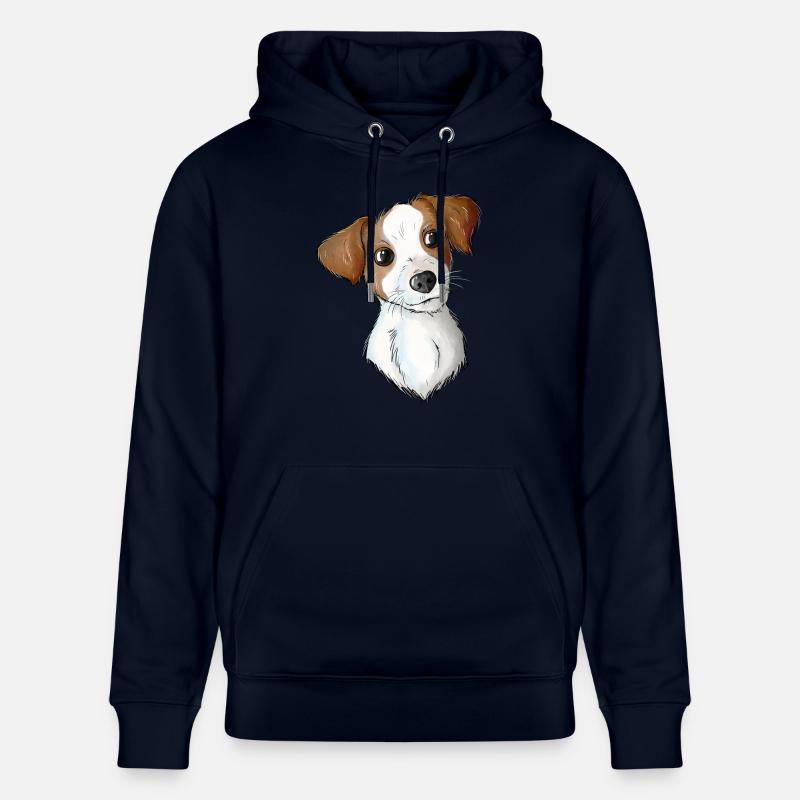 Jack Russell Pattern 2 2 - Stanley/Stella Unisex Bio-Hoodie CRUISER  - Navy