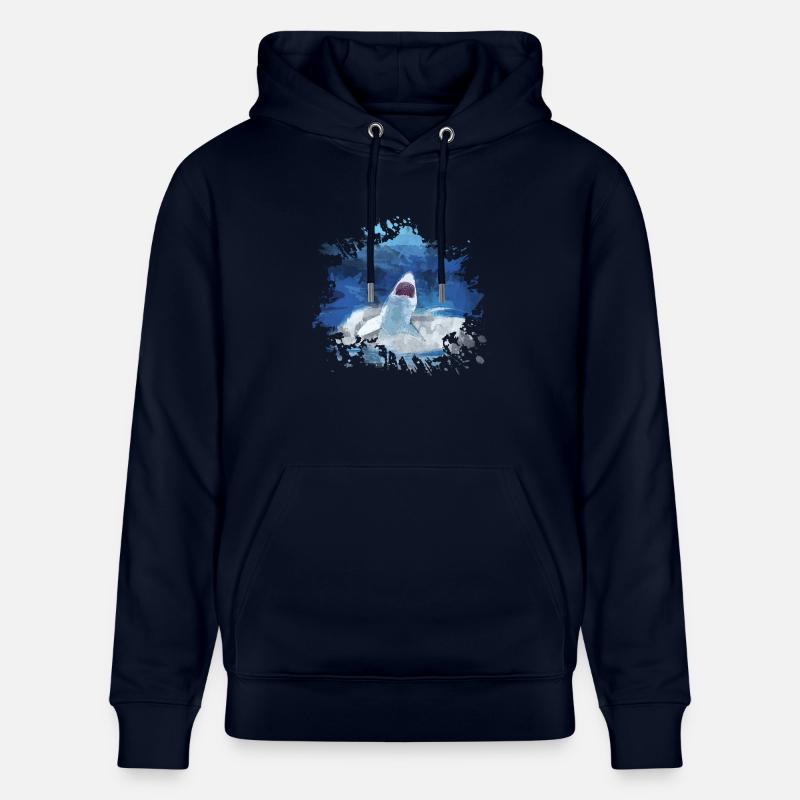 requin - Sweat à capuche bio CRUISER Stanley/Stella Unisexe - marine
