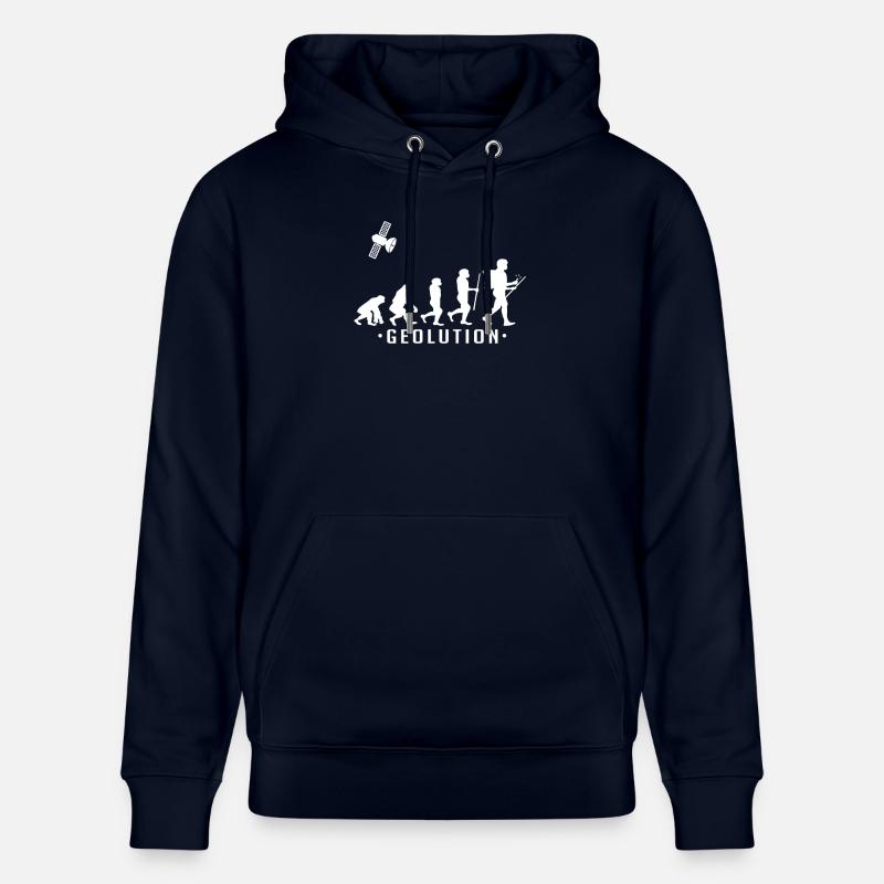 Geocaching evolution Shirt Geolution - Stanley/Stella Unisex Bio-Hoodie CRUISER - Navy
