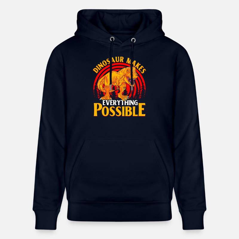 Dinosaur makes everything possible - Stanley/Stella Unisex Bio-Hoodie CRUISER  - Navy