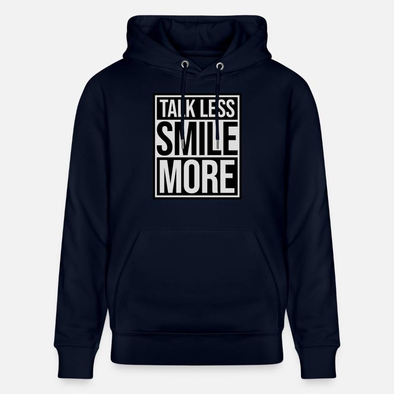 parler moins sourire plus - Sweat à capuche bio CRUISER Stanley/Stella Unisexe - marine