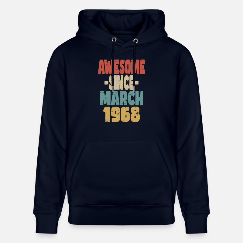Génial mars 1968 - Sweat à capuche bio CRUISER Stanley/Stella Unisexe - marine