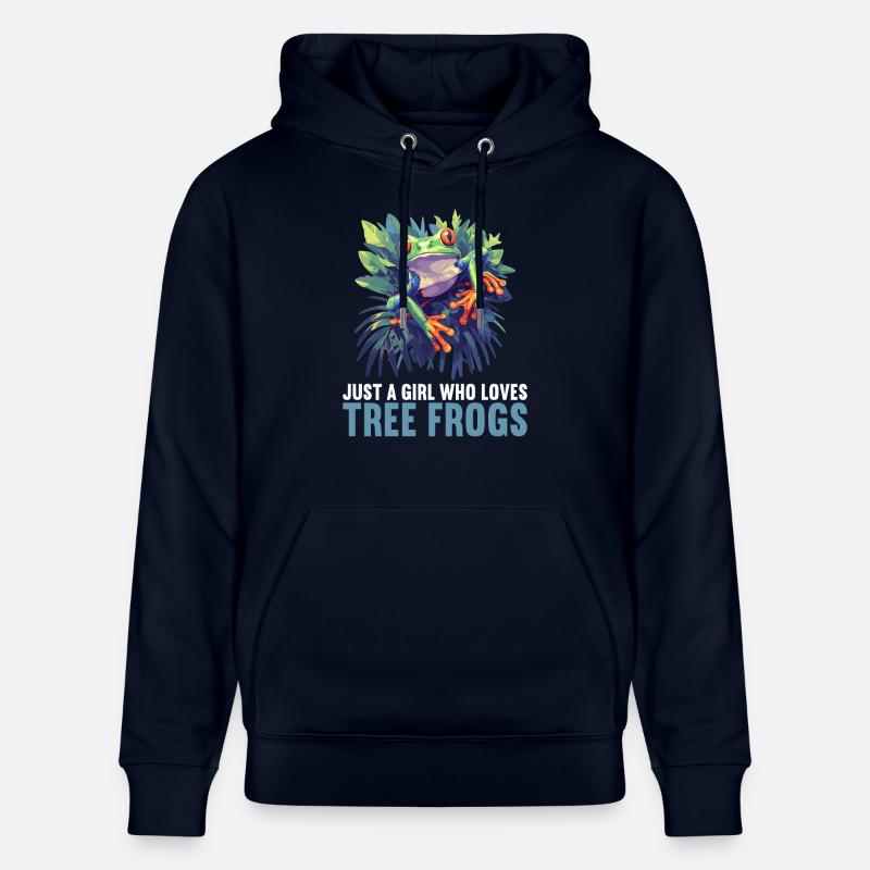 Tree Frog Baumfrösche Baumfrosch - Stanley/Stella Unisex Bio-Hoodie CRUISER - Navy
