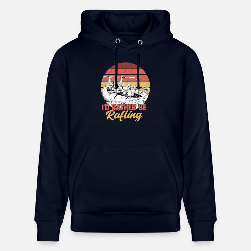 I'd Rather Be Rafting Paddling - Stanley/Stella Unisex Bio-Hoodie CRUISER - Navy