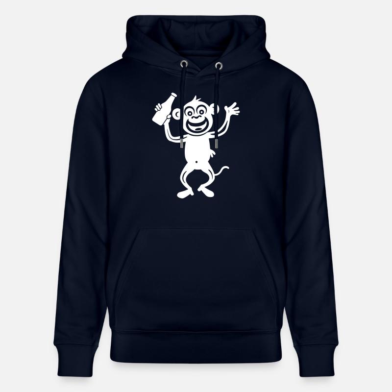 Bouteille de bière Monkey - Sweat à capuche bio CRUISER Stanley/Stella Unisexe - marine
