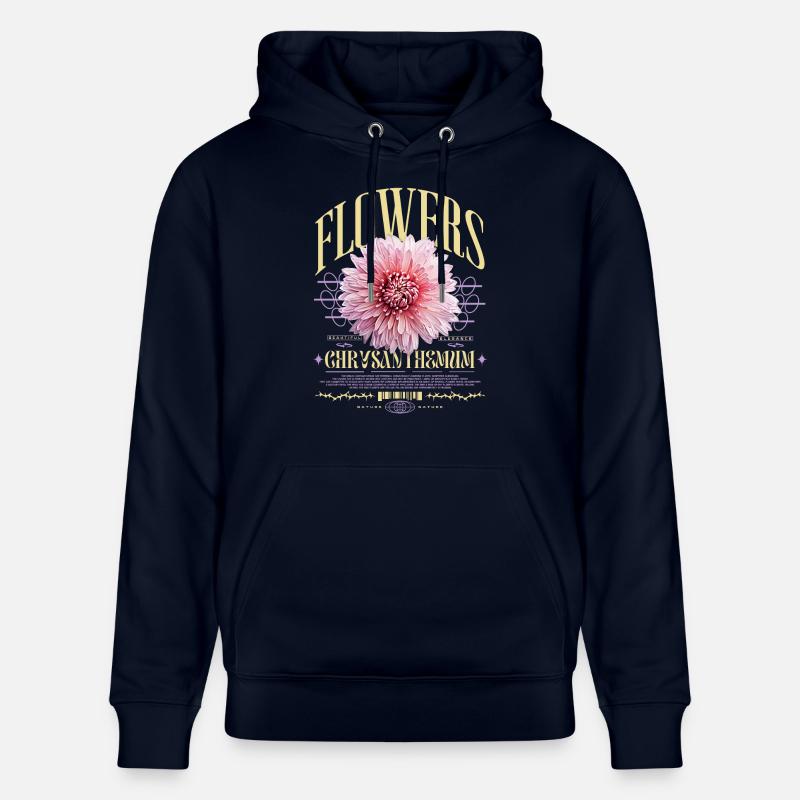 Chrysanthème Fleurs de chrysanthème - Sweat à capuche bio CRUISER Stanley/Stella Unisexe - marine