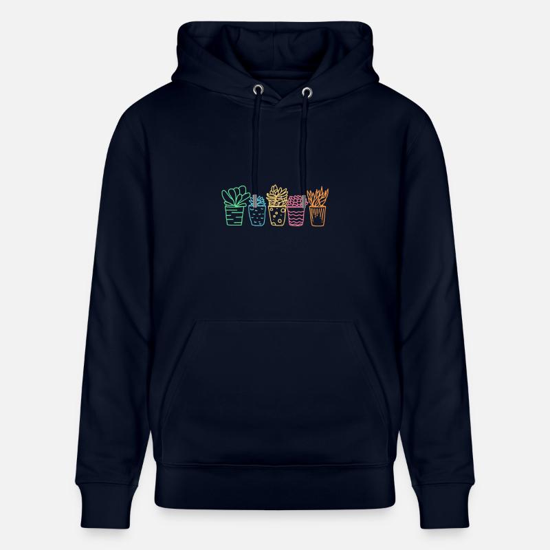 Cactus Succulentes Fleurs - Sweat à capuche bio CRUISER Stanley/Stella Unisexe - marine