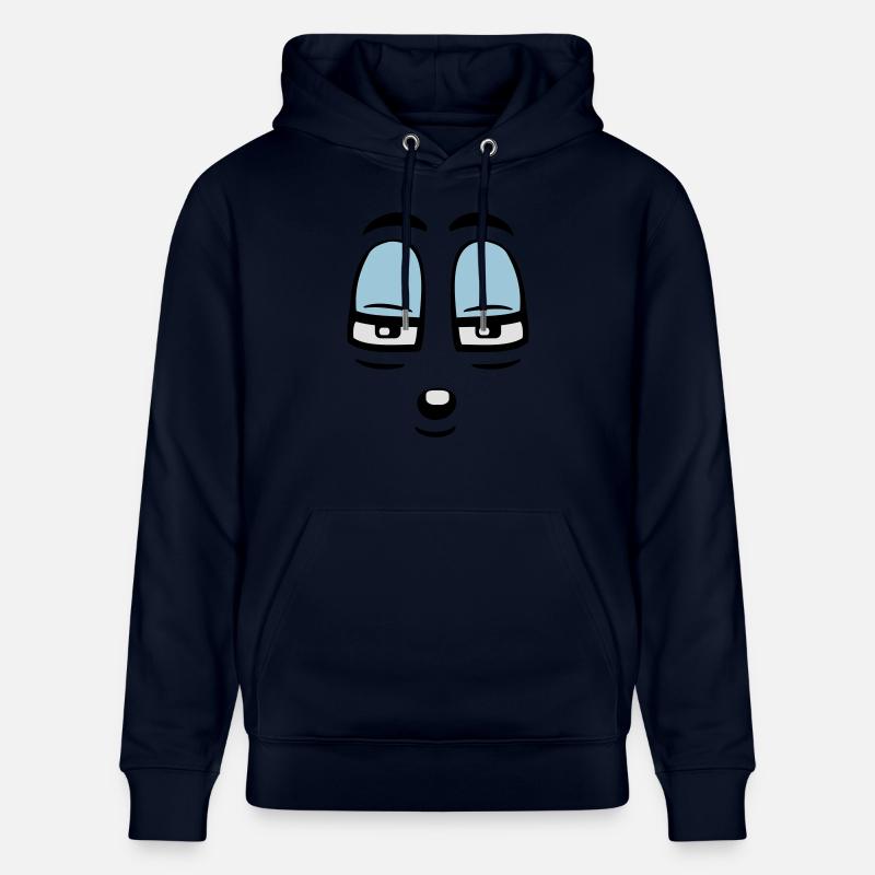Visage comique sceptique Regard critique - Sweat à capuche bio CRUISER Stanley/Stella Unisexe - marine