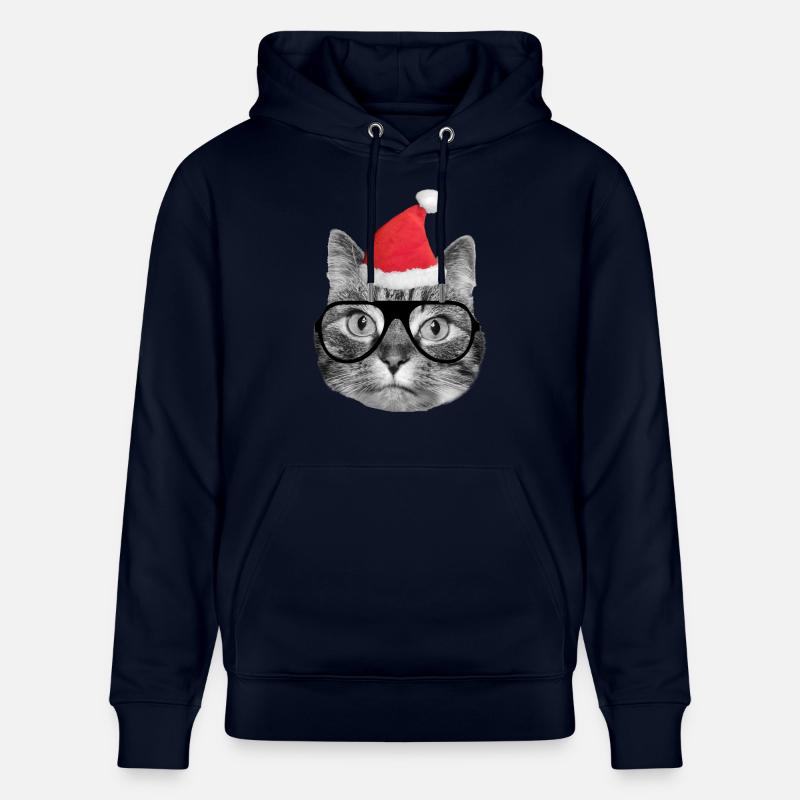Mignon chat de Noël - Sweat à capuche bio CRUISER Stanley/Stella Unisexe - marine