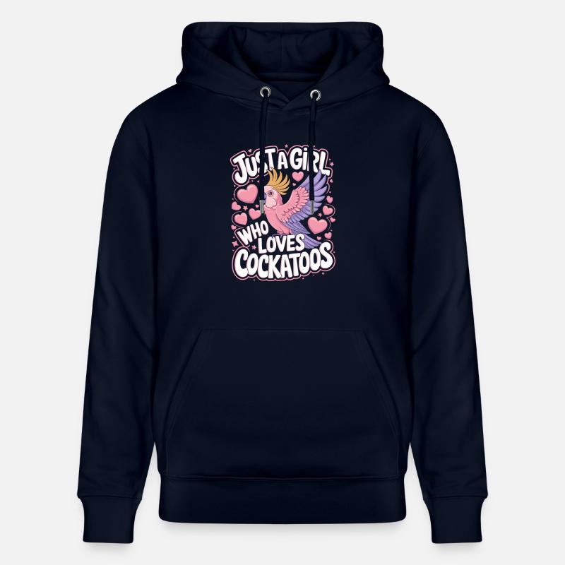 cacatoès perroquet fille disant - Sweat à capuche bio CRUISER Stanley/Stella Unisexe - marine