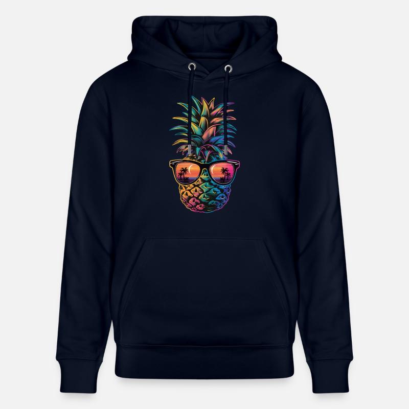 Ananas Fruit tropical hawaïen - Sweat à capuche bio CRUISER Stanley/Stella Unisexe - marine