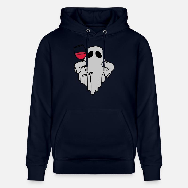 Wein trinkender Geist Comic - Stanley/Stella Unisex Bio-Hoodie CRUISER  - Navy