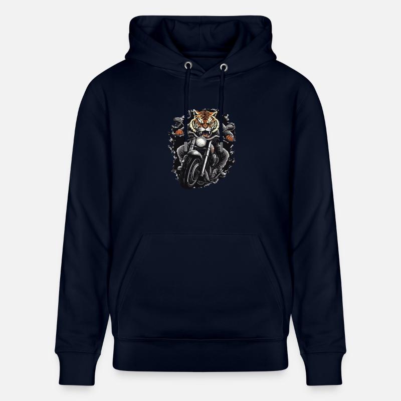 Moto Biker Tiger - Sweat à capuche bio CRUISER Stanley/Stella Unisexe - marine