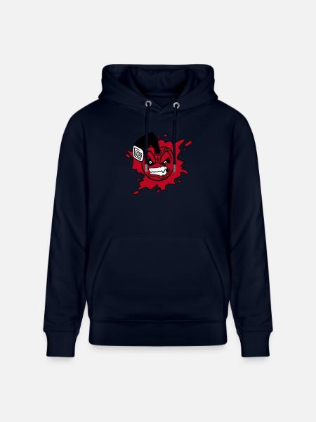 Angry cherry - Stanley/Stella CRUISER Unisex Organic Hoodie - navy