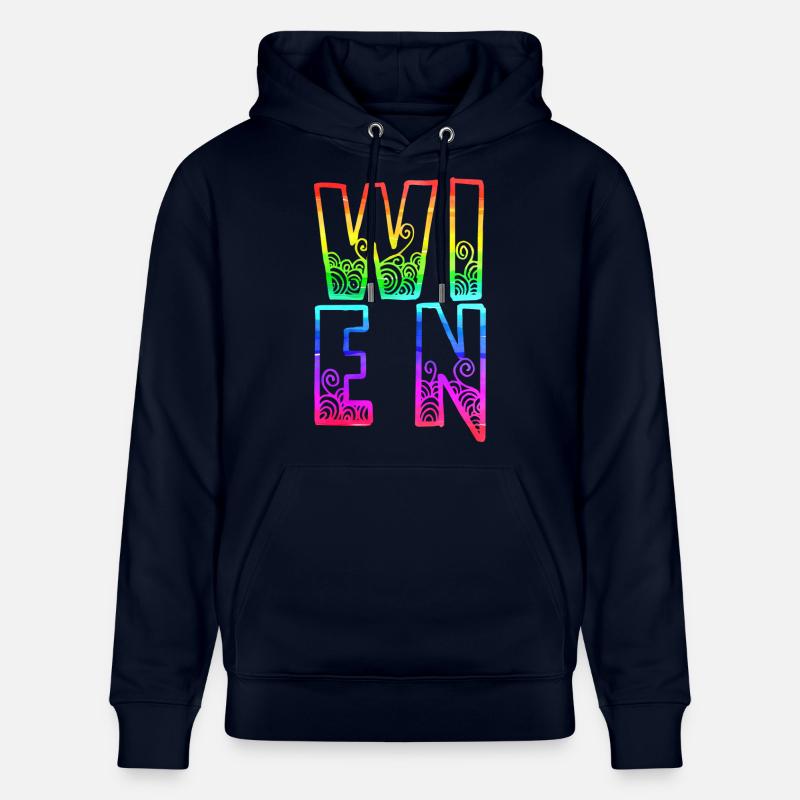 wien rs regenbogen - Stanley/Stella Unisex Bio-Hoodie CRUISER  - Navy