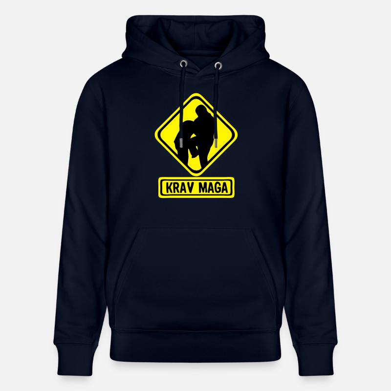 krav maga logo danger1 - Sweat à capuche bio CRUISER Stanley/Stella Unisexe - marine