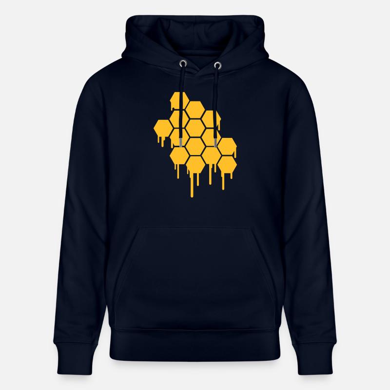 Honeycombs Pattern - Sweat à capuche bio CRUISER Stanley/Stella Unisexe - marine