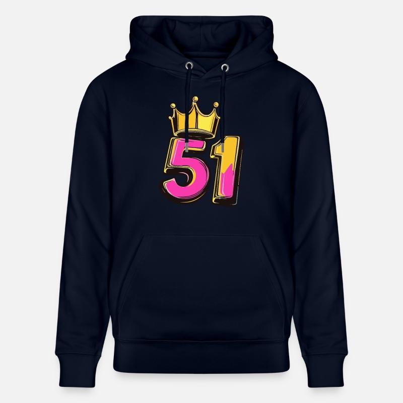 Couronne à 51 chiffres - Sweat à capuche bio CRUISER Stanley/Stella Unisexe - marine