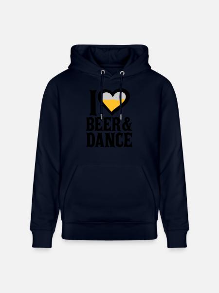 Love Beer and Dance - Stanley/Stella CRUISER Unisex Organic Hoodie - navy