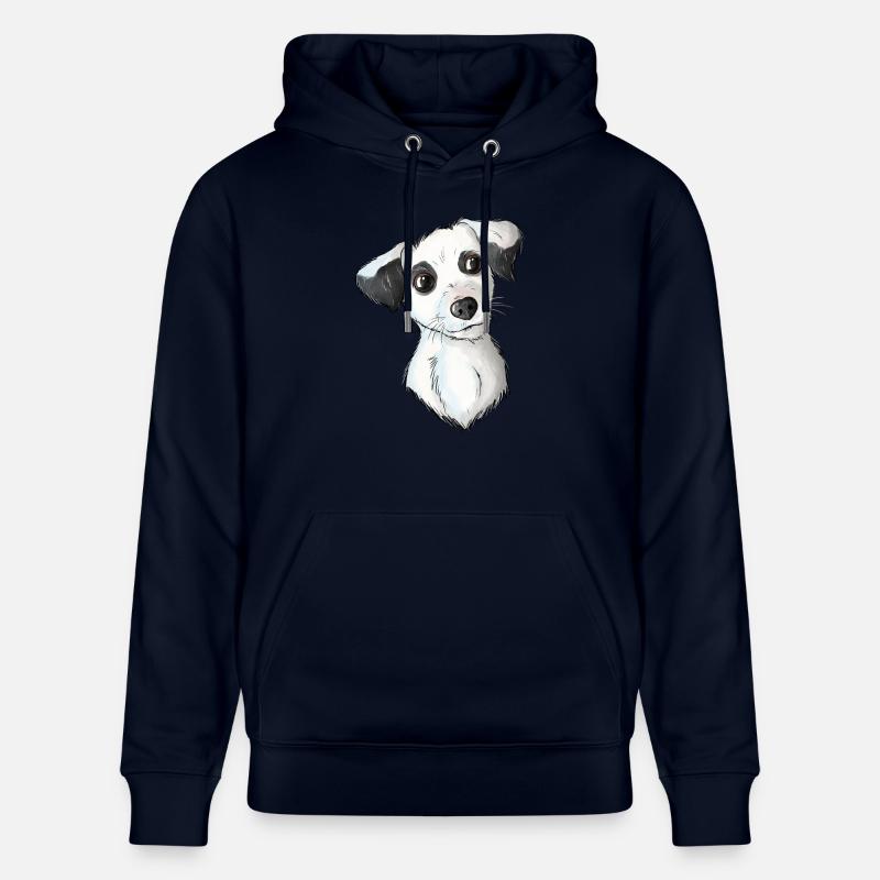 Jack Russell Pattern 6 - Stanley/Stella Unisex Bio-Hoodie CRUISER  - Navy