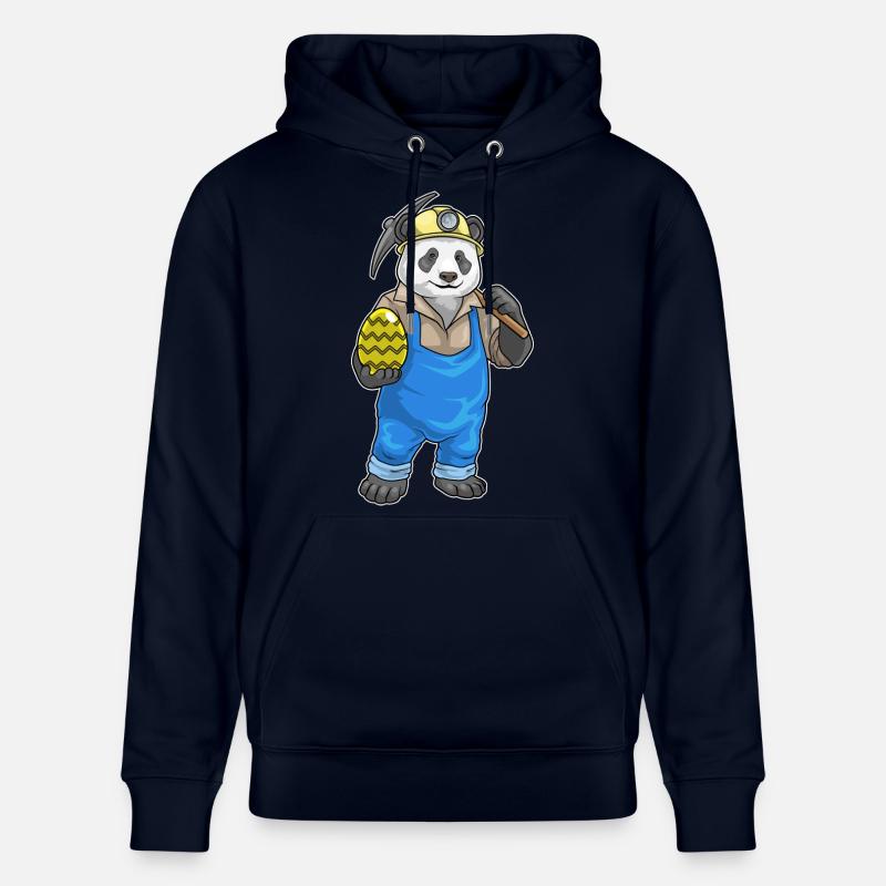 Panda Easter Mining - Sweat à capuche bio CRUISER Stanley/Stella Unisexe - marine