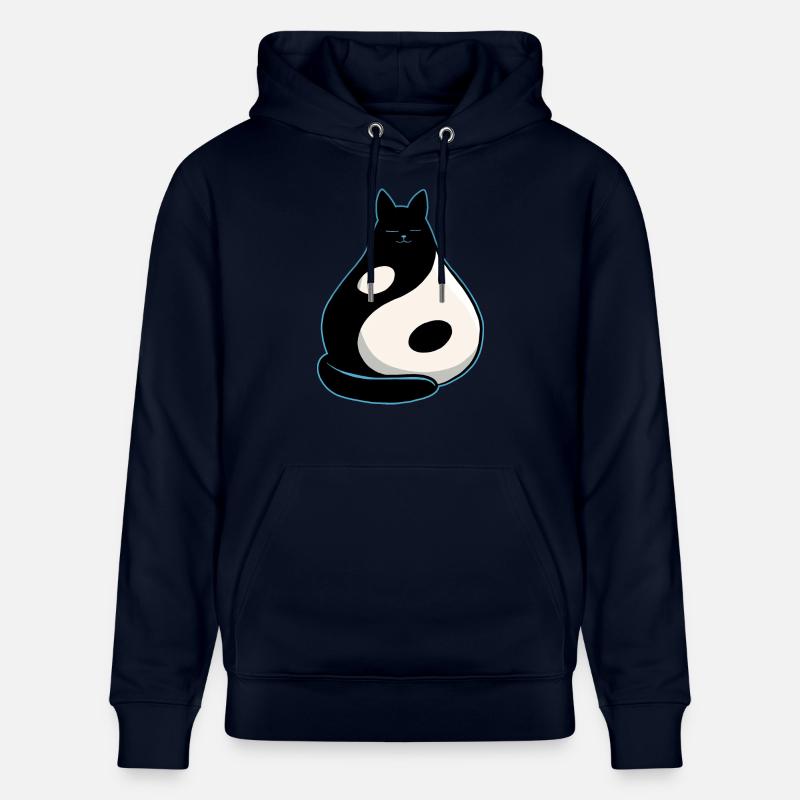 Chat YinYang - Sweat à capuche bio CRUISER Stanley/Stella Unisexe - marine