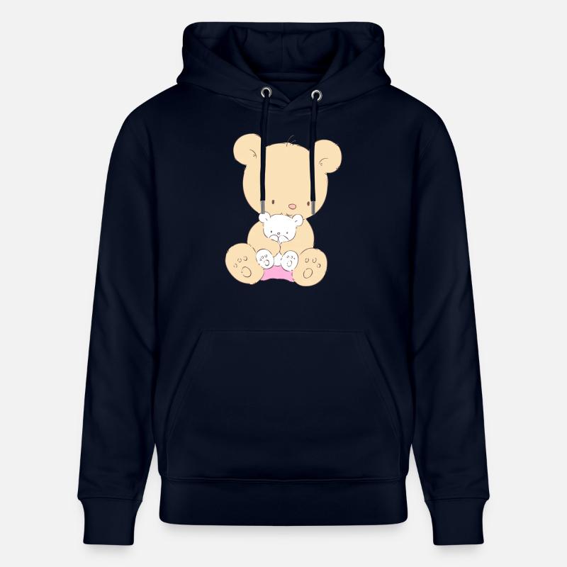 Bear with Teddy Bear - Sweat à capuche bio CRUISER Stanley/Stella Unisexe - marine