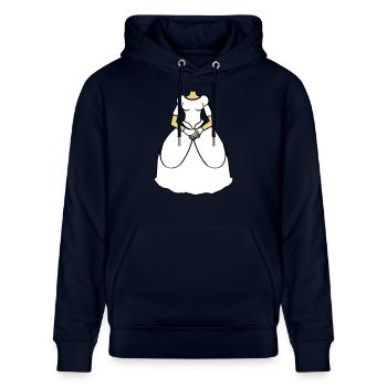 hochzeitskleid clipart rock kleid hochzeit prinzes - Stanley/Stella Unisex Bio-Hoodie CRUISER  - Navy - Vorne - Alina (178cm) & Michal (187cm)