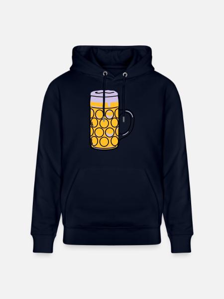 Beer mug, pint, measure - Stanley/Stella CRUISER Unisex Organic Hoodie - navy