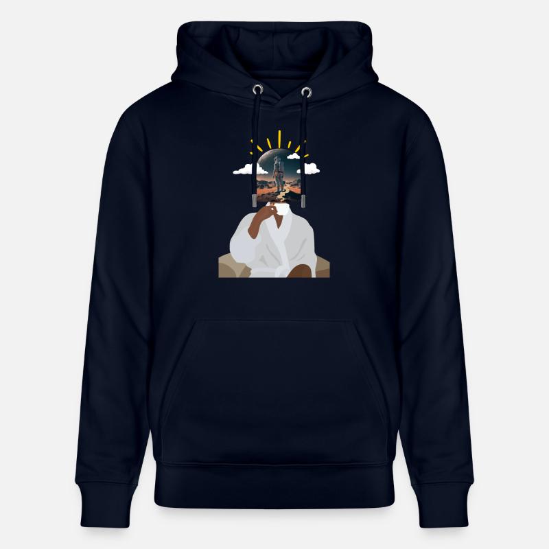 Café et astronaute - Sweat à capuche bio CRUISER Stanley/Stella Unisexe - marine
