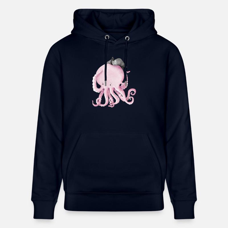Capitaine Jack Octopus - Sweat à capuche bio CRUISER Stanley/Stella Unisexe - marine