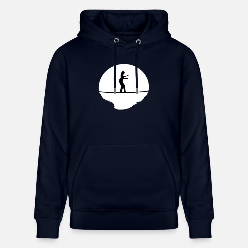 Slackline, Slacklining Frau - Stanley/Stella Unisex Bio-Hoodie CRUISER  - Navy