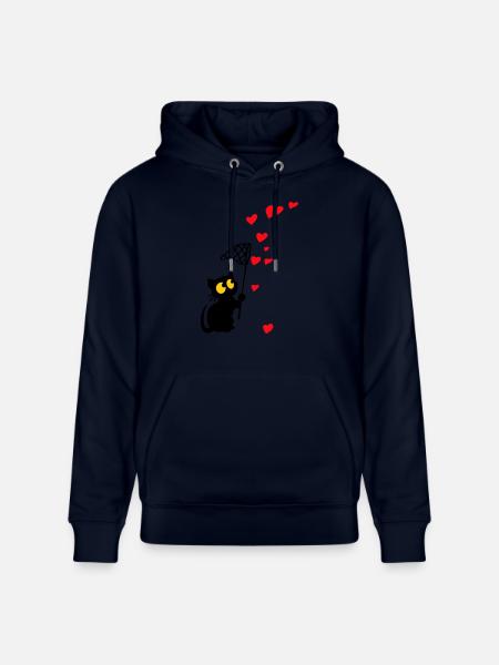 Georgie mit Herzchen - Stanley/Stella Unisex Bio-Hoodie CRUISER  - Navy