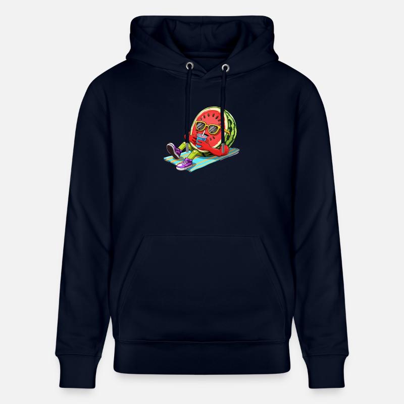 Relaxant pastèques illustration été - Sweat à capuche bio CRUISER Stanley/Stella Unisexe - marine