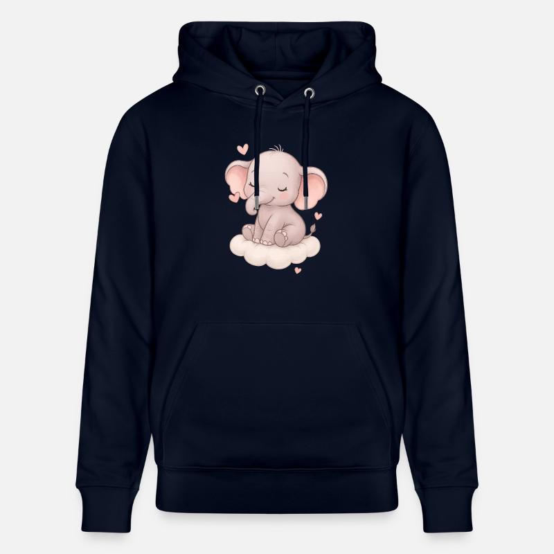 Mignon bébé éléphant - Sweat à capuche bio CRUISER Stanley/Stella Unisexe - marine