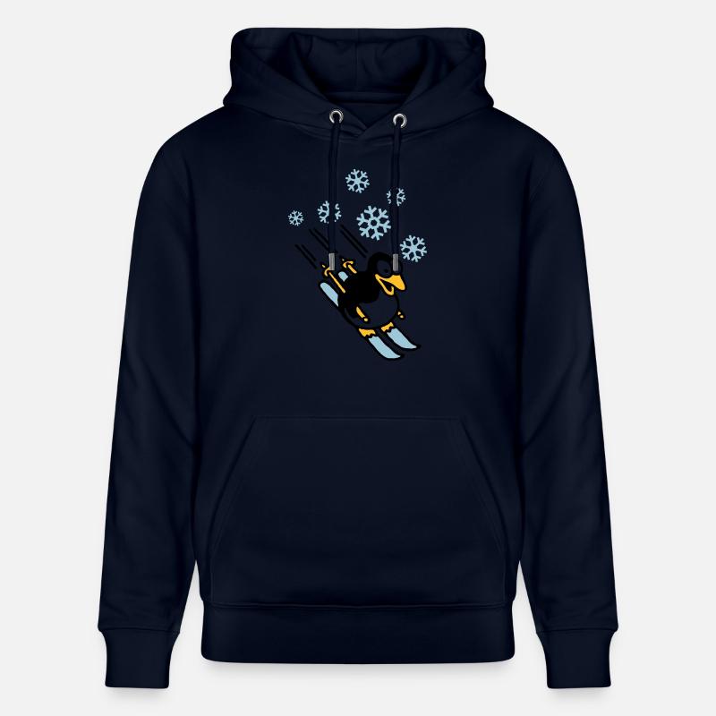 pinguin_ski_022011_h_3c - Sweat à capuche bio CRUISER Stanley/Stella Unisexe - marine