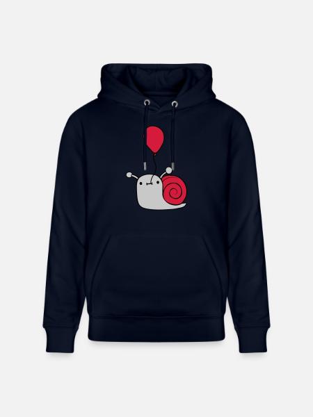 Cute balloon snail - Stanley/Stella CRUISER Unisex Organic Hoodie - navy