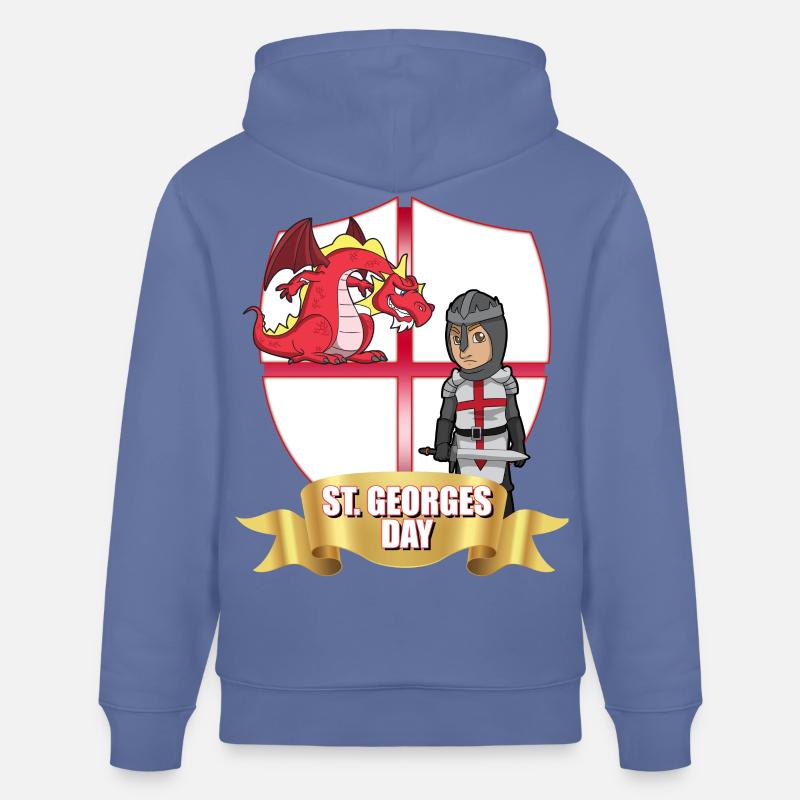 Chevalier Dragon de la Saint-Georges - Sweat à capuche bio CRUISER Stanley/Stella Unisexe - bleu