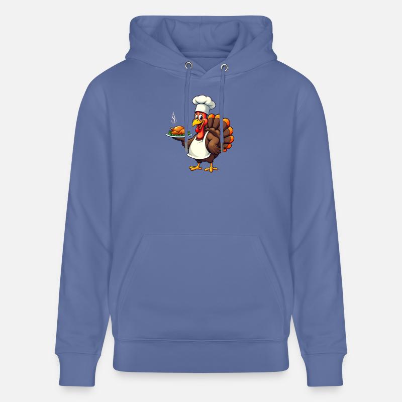 Cuisinier de dinde de Thanksgiving Thanksgiving - Sweat à capuche bio CRUISER Stanley/Stella Unisexe - bleu