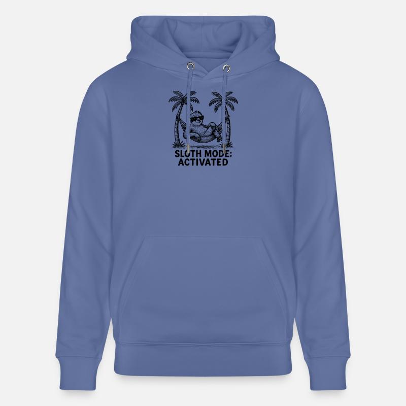 Faultier Sloth Mode: Activated Chillen Arbeit - Stanley/Stella Unisex Bio-Hoodie CRUISER  - Blau