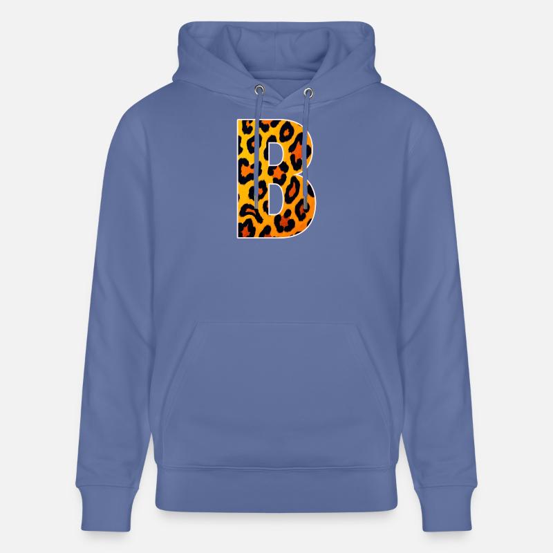 Monogramme LeopardB en look léopard - Sweat à capuche bio CRUISER Stanley/Stella Unisexe - bleu