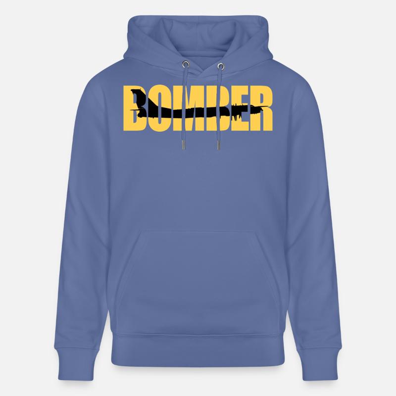 Bomber Tu-95 - Stanley/Stella CRUISER Unisex Organic Hoodie - bright blue