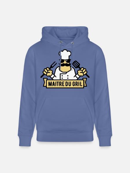 Grill Master (Grill / BBQ / BBQ / 3C) - Stanley/Stella CRUISER Unisex Organic Hoodie - bright blue