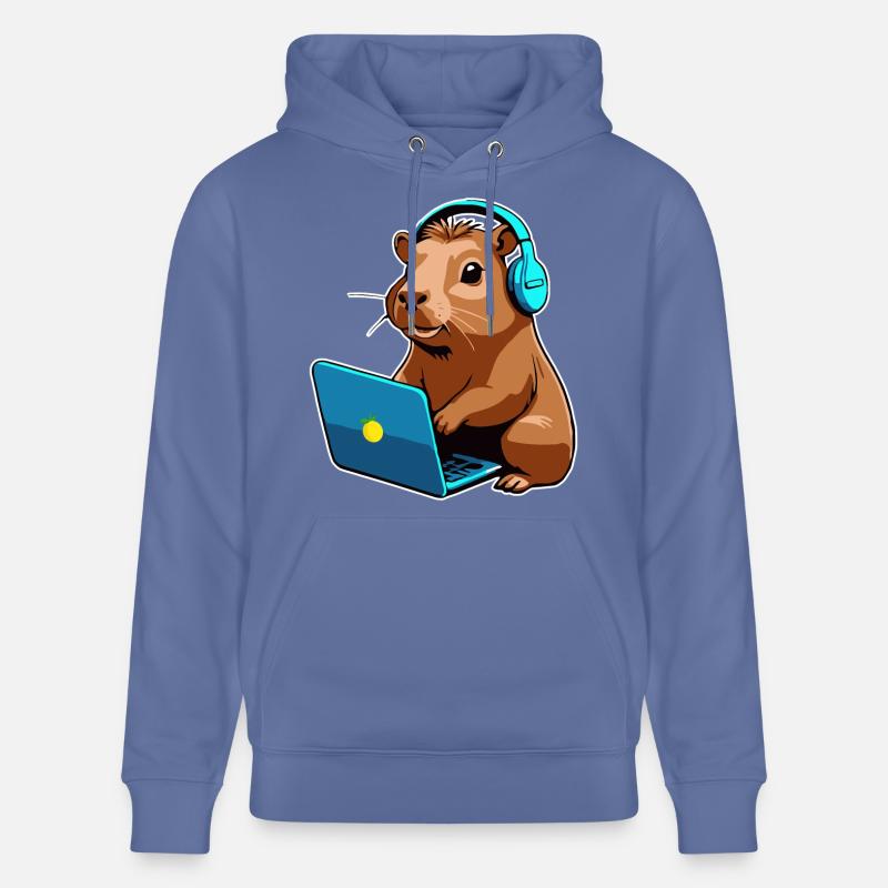 Capybara Programmierer Coder Computer - Stanley/Stella Unisex Bio-Hoodie CRUISER  - Blau