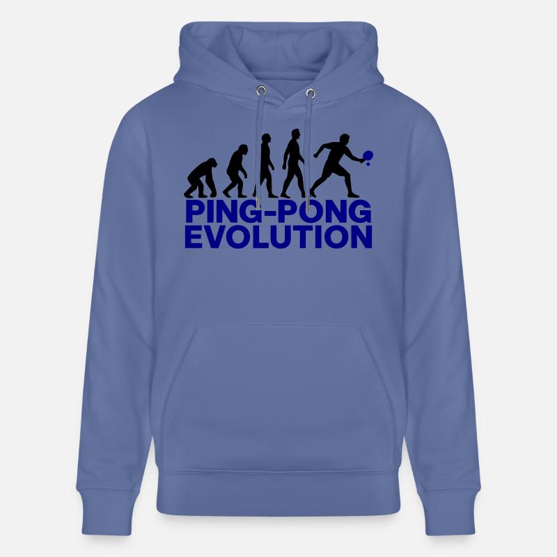 Ping-Pong Evolution Smash Geschenk Cool - Stanley/Stella Unisex Bio-Hoodie CRUISER  - Blau