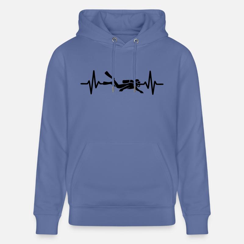 Battement de cœur de plongée - Sweat à capuche bio CRUISER Stanley/Stella Unisexe - bleu