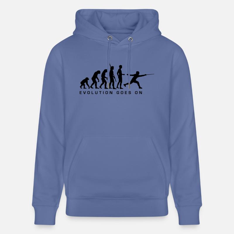 evolution_fechter_d - Sweat à capuche bio CRUISER Stanley/Stella Unisexe - bleu