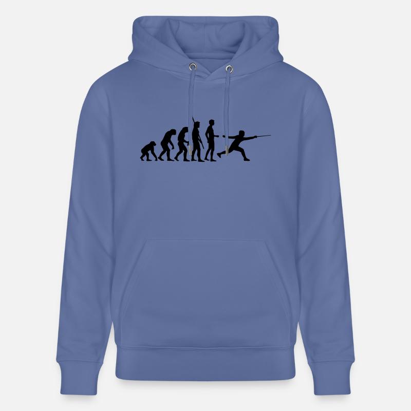 evolution_fechter_b - Sweat à capuche bio CRUISER Stanley/Stella Unisexe - bleu