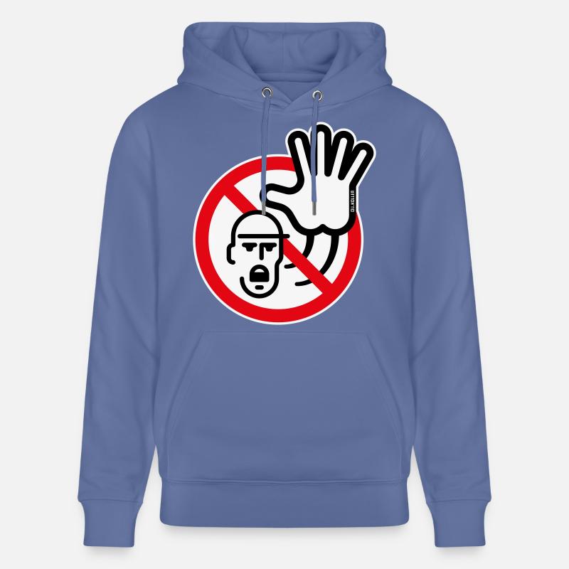 Warnzeichen / Warnung / Verbot (Symbol / 3C) - Stanley/Stella Unisex Bio-Hoodie CRUISER - Blau
