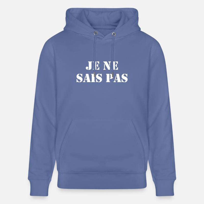 Je ne sais pas - Sweat à capuche bio CRUISER Stanley/Stella Unisexe - bleu